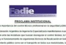 PROCLAMA INSTITUCIONAL